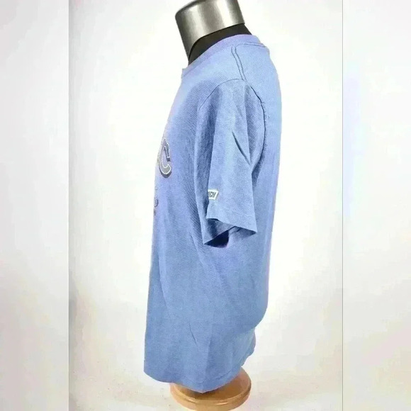 1992 QUEBEC NORDIQUES NHL Blue Single Needle Trench Ultra Tee Shirt Large USA - Picture 2 of 15